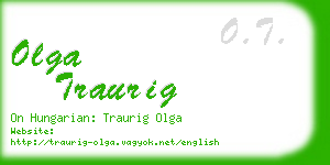 olga traurig business card